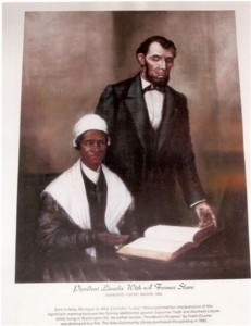 President Lincoln et l'ancienne esclave Charlotte Lottie, commons.wikimedia.org