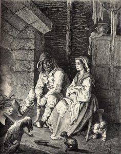 Poucet et ses parents, gravure de Gustave Doré