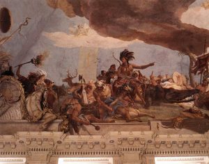 Tiepolo Giovanni, Fresque Apollon et l'allégorie des planètes et des quatre continents, Détail Amérique, Metropolitan Museum, New York