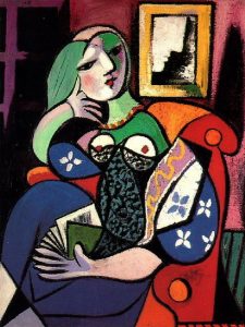 Pablo Picasso, Femme tenant un livre (Marie-Thérèse Walter), 1932, pablo-ruiz-picasso.net