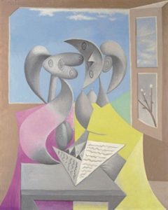 Pablo Picasso, Deux personnages lisant (Marie-Thérèse et sa soeur), 1934, artobserved.com