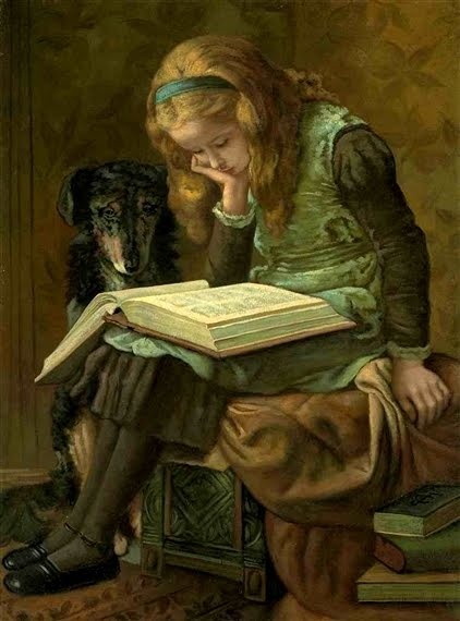 Charles James, 1851-1906, Reading girl