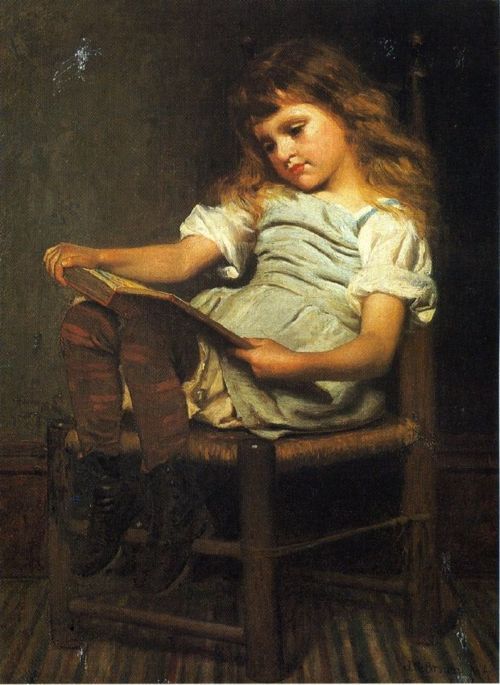 John George Brown, 1831-1913, Girl reading