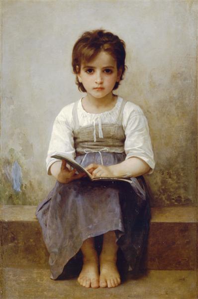 Bouguereau William Adolphe, The hard lesson, 1884