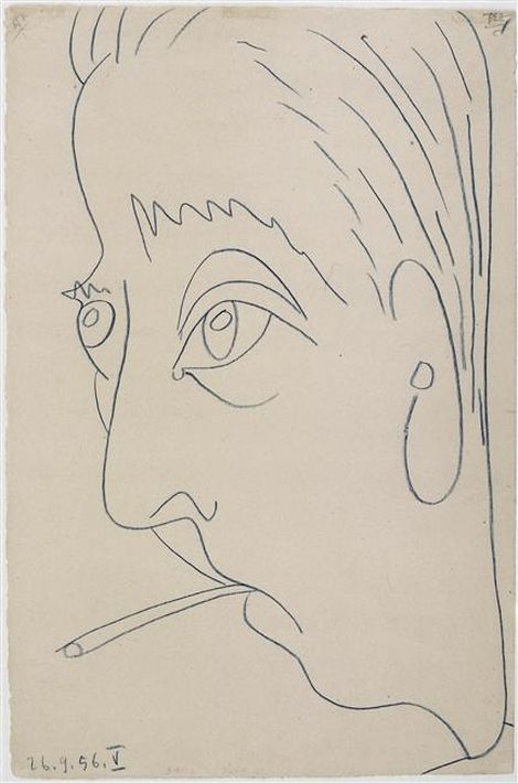 Pablo Picasso, Portrait de Jacques Prévert, 1956, museepicassoparis.fr