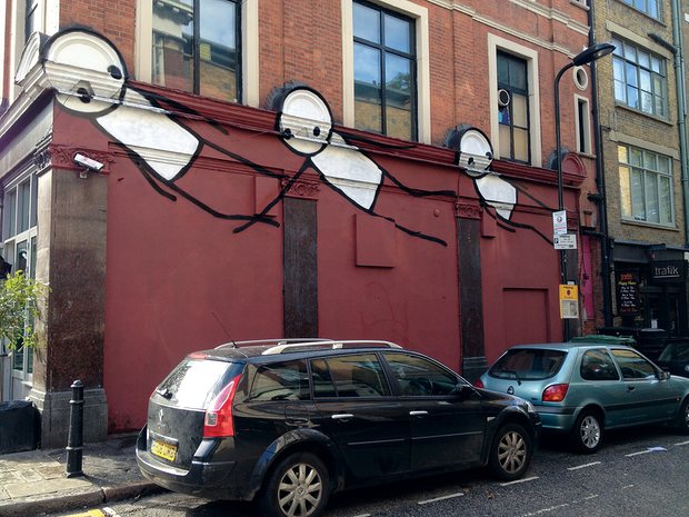 Stik, Flight, Hoxton Square, Hackney, London, 2012, photograph: Dan Beecroft, theguardian.com