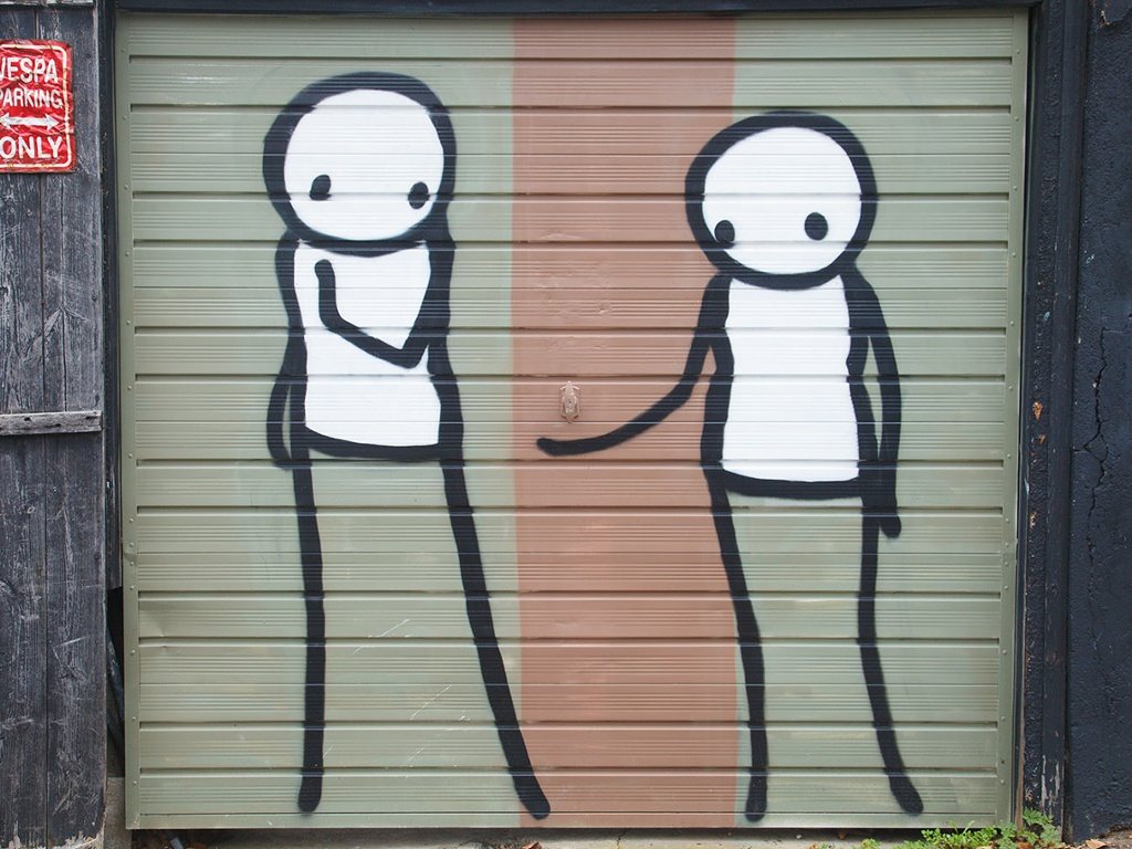 The Fall of Man (2012), Stik, The Mooring, Townley Road/Beauval Road, London, SE22, photograph: Peter Falkner, theguardian.com