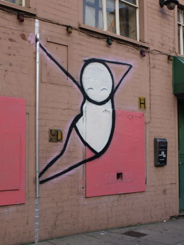 Stik, Pole dancer, Street art, Londres, pinterest.com